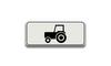 RVV Verkeersbord OB05 - Onderbord - Geldt alleen voor tractoren trekkers landbouwvoertuigen wit rechthoek breed